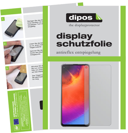 Matte Displayschutzfolie von dipos passend für Samsung Galaxy A60, präziser Zuschnitt und blasenfrei montiert