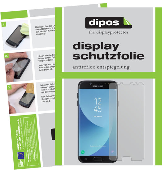 Matte Displayschutzfolie von dipos passend für Samsung Galaxy J7 Pro, präziser Zuschnitt und blasenfrei montiert
