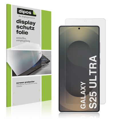 Matte Displayschutzfolie von dipos passend für Samsung Galaxy S25 Ultra Enterprise Edition, präziser Zuschnitt und blasenfrei montiert