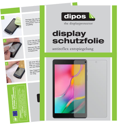 Matte Displayschutzfolie von dipos passend für Samsung Galaxy Tab A 8.0 (2019), präziser Zuschnitt und blasenfrei montiert