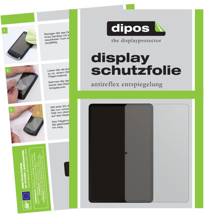 Matte Displayschutzfolie von dipos passend für Samsung Galaxy Tab S8, präziser Zuschnitt und blasenfrei montiert