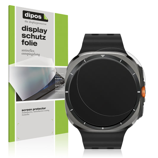 Matte Displayschutzfolie von dipos passend für Samsung Galaxy Watch Ultra, präziser Zuschnitt und blasenfrei montiert