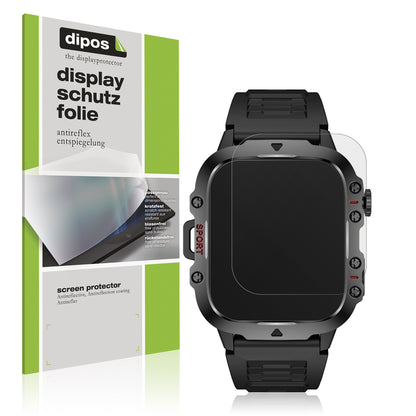 Matte Displayschutzfolie von dipos passend für Sanorum QX11 GR 1.96 Zoll, präziser Zuschnitt und blasenfrei montiert