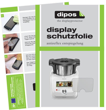 Matte Displayschutzfolie von dipos passend für SilverCrest Monsieur Cuisine Connect, präziser Zuschnitt und blasenfrei montiert