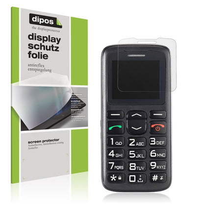 Matte Displayschutzfolie von dipos passend für Simvalley Senioren mobile, präziser Zuschnitt und blasenfrei montiert