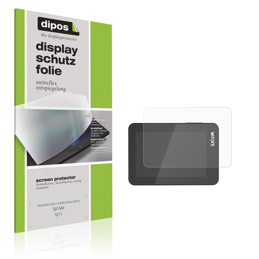 Matte Displayschutzfolie von dipos passend für SJCAM SJ11, präziser Zuschnitt und blasenfrei montiert
