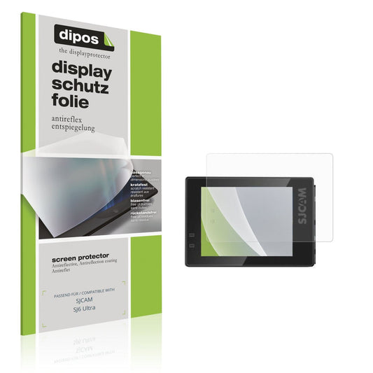 Matte Displayschutzfolie von dipos passend für SJCAM SJ6 Ultra, präziser Zuschnitt und blasenfrei montiert