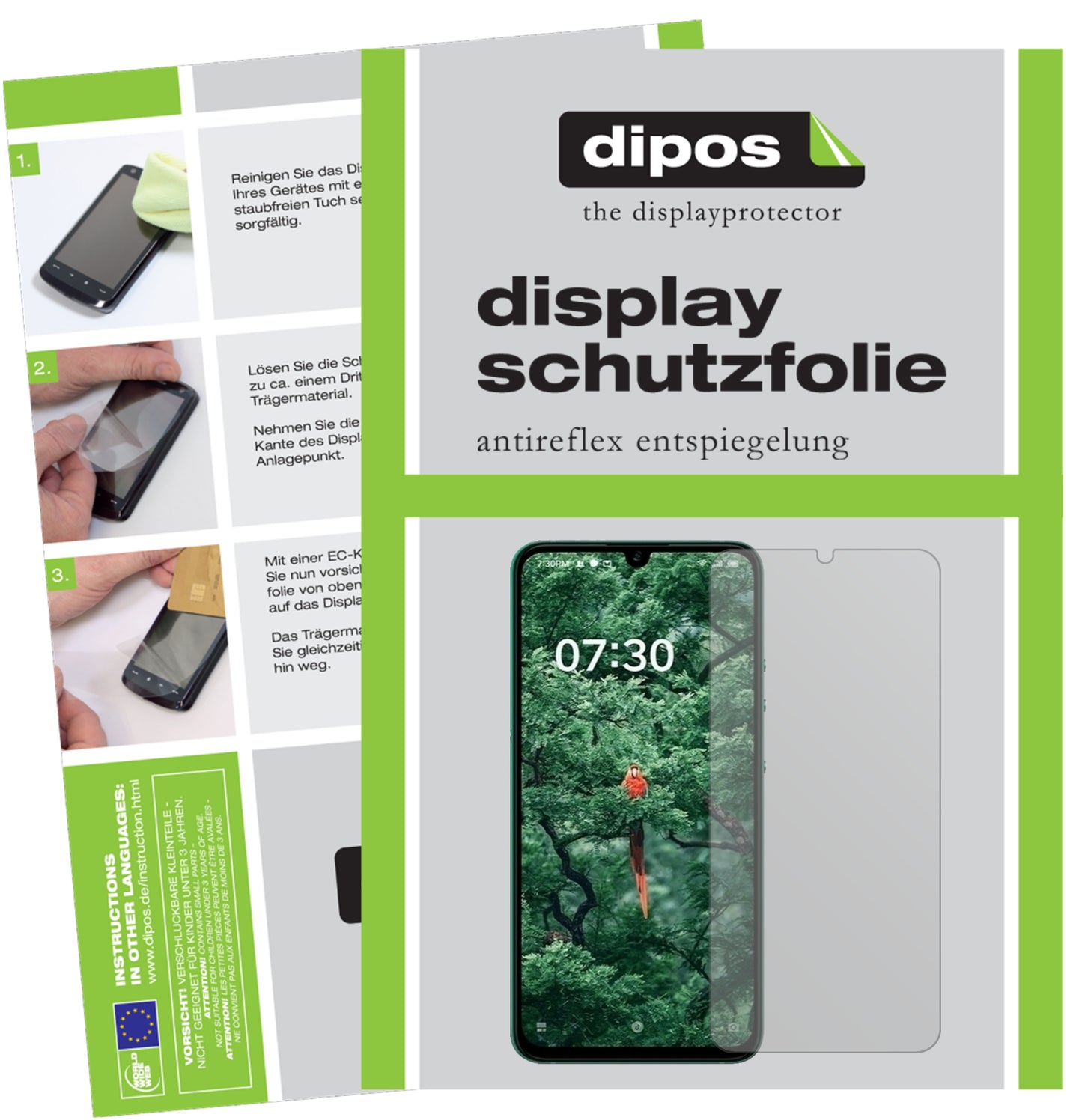 Matte Displayschutzfolie von dipos passend für Smartisan Nut Pro 3, präziser Zuschnitt und blasenfrei montiert