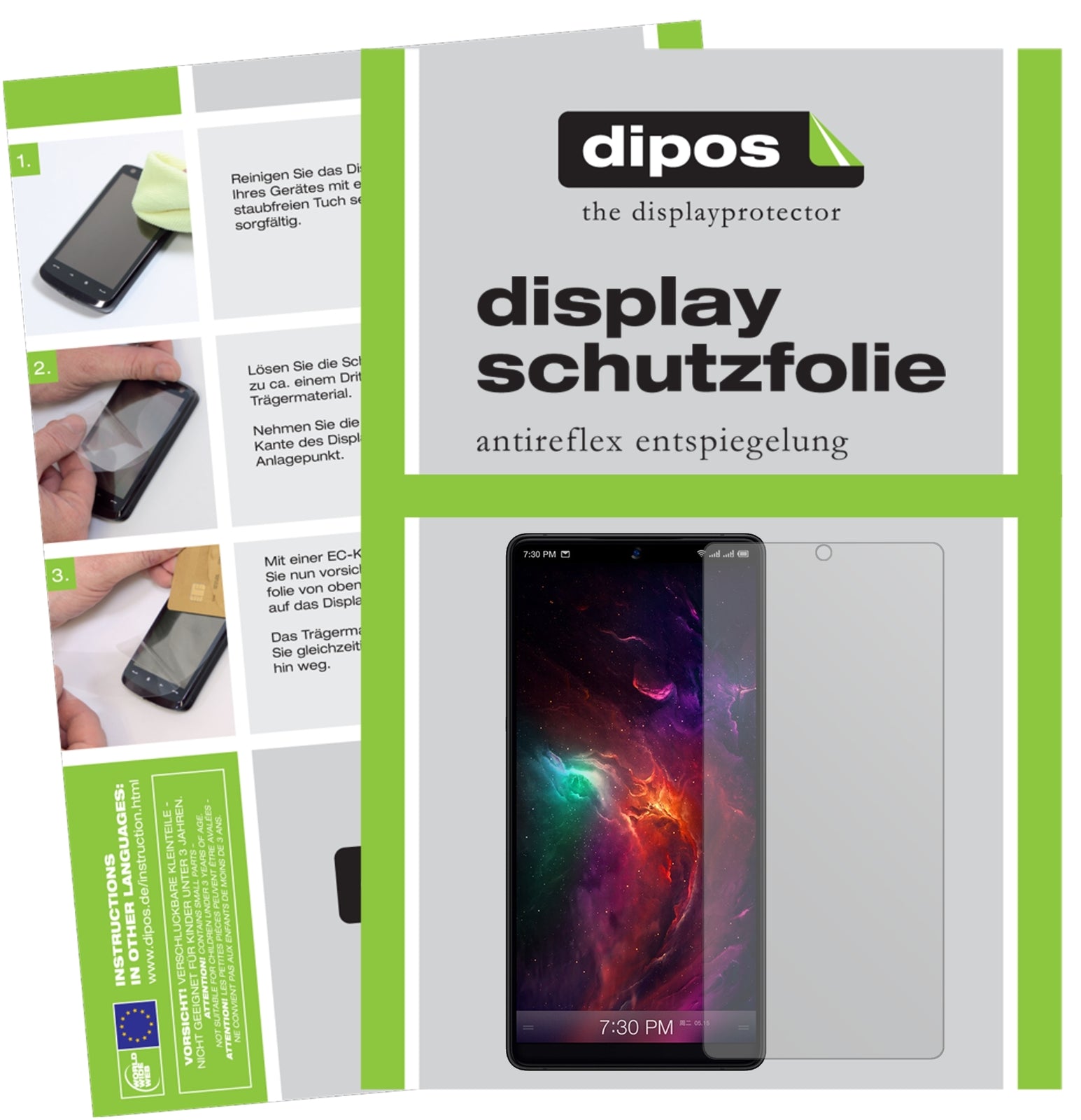 Matte Displayschutzfolie von dipos passend für Smartisan Nut R1, präziser Zuschnitt und blasenfrei montiert