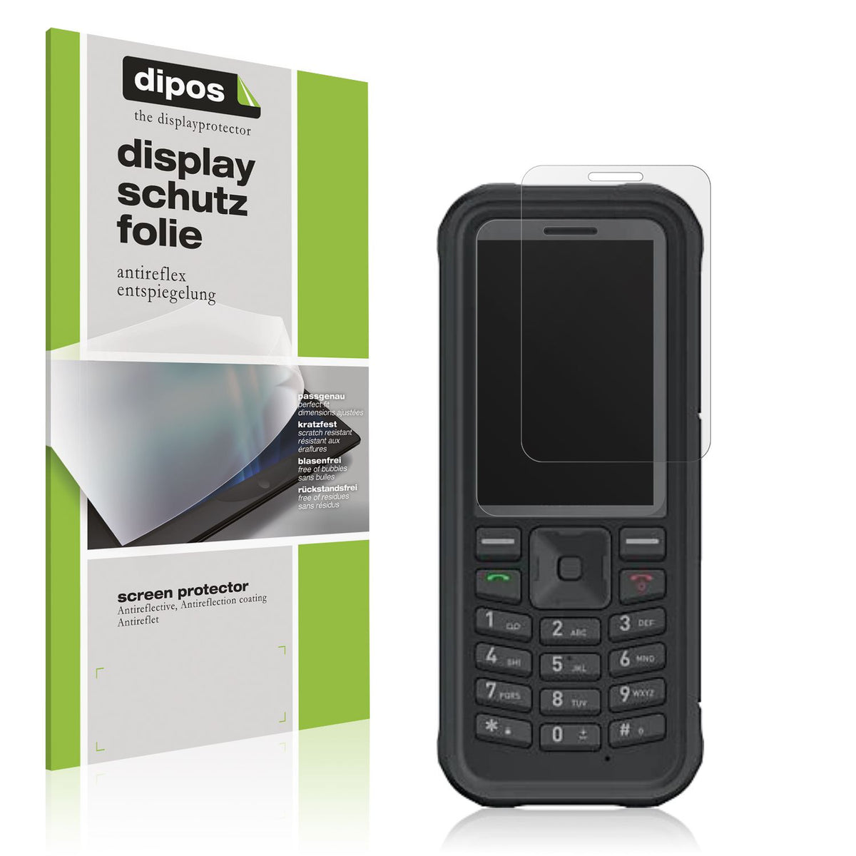 Matte Displayschutzfolie von dipos passend für Sonim XP100, präziser Zuschnitt und blasenfrei montiert