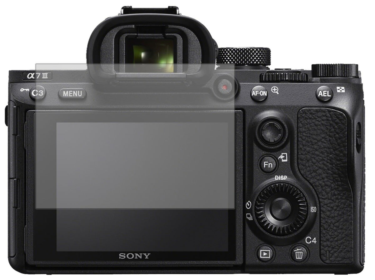 Matte Displayschutzfolie von dipos passend für Sony Alpha 7 III, präziser Zuschnitt und blasenfrei montiert