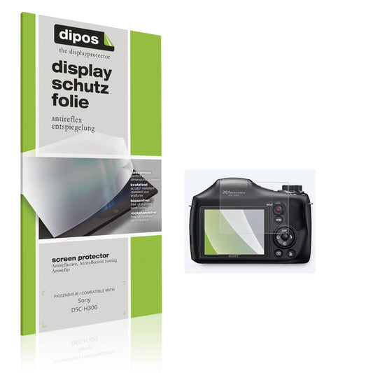 Matte Displayschutzfolie von dipos passend für Sony DSC-H300, präziser Zuschnitt und blasenfrei montiert
