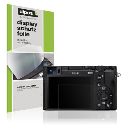 Matte Displayschutzfolie von dipos passend für Sony DSC-RX1R III, präziser Zuschnitt und blasenfrei montiert