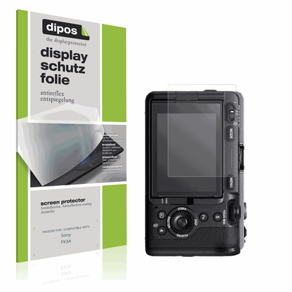 Matte Displayschutzfolie von dipos passend für Sony FX3A, präziser Zuschnitt und blasenfrei montiert