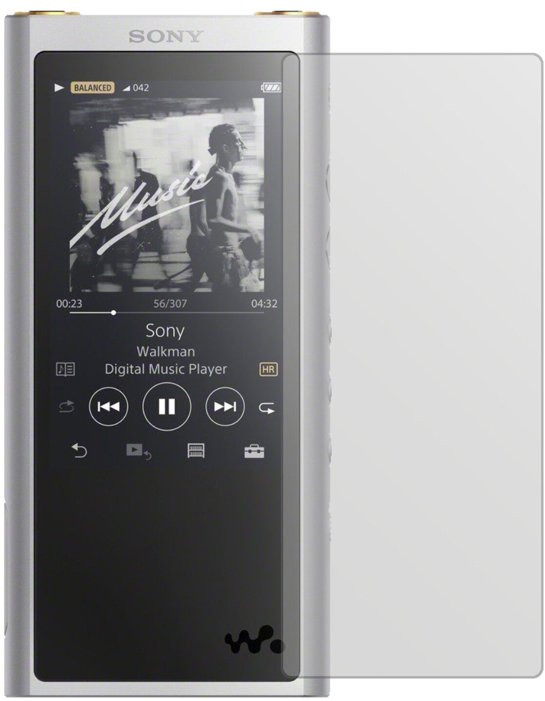 Matte Displayschutzfolie von dipos passend für Sony NW-ZX300 (MP3-Player), präziser Zuschnitt und blasenfrei montiert