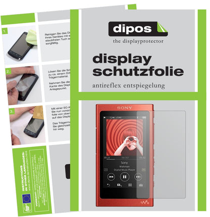 Matte Displayschutzfolie von dipos passend für Sony Walkman NW-A35HN, präziser Zuschnitt und blasenfrei montiert