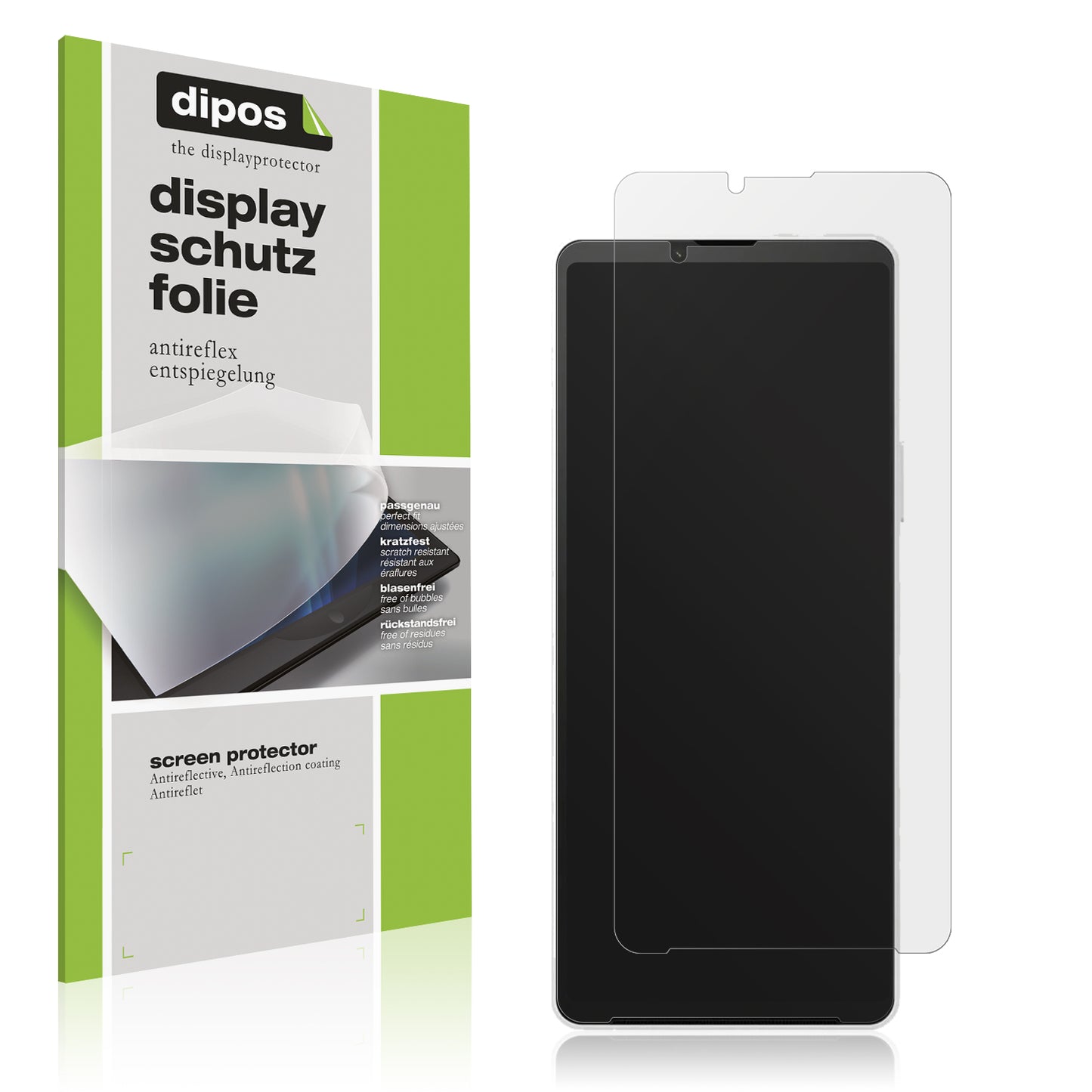 Matte Displayschutzfolie von dipos passend für Sony Xperia 10 VI, präziser Zuschnitt und blasenfrei montiert