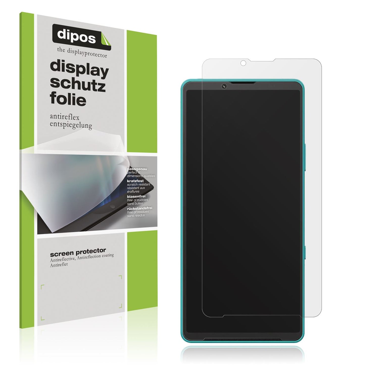 Matte Displayschutzfolie von dipos passend für Sony Xperia 10 VII, präziser Zuschnitt und blasenfrei montiert