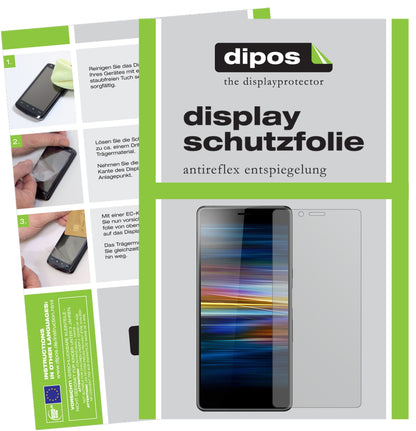 Matte Displayschutzfolie von dipos passend für Sony Xperia L3, präziser Zuschnitt und blasenfrei montiert