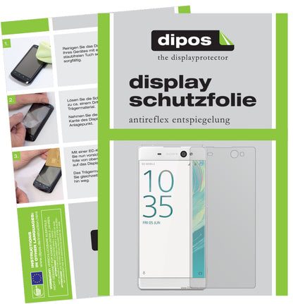 Matte Displayschutzfolie von dipos passend für Sony Xperia XA Ultra, präziser Zuschnitt und blasenfrei montiert