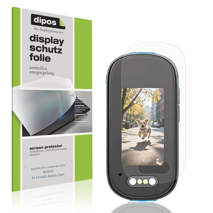 Matte Displayschutzfolie von dipos passend für Sosisul 01141643 Action Cam, präziser Zuschnitt und blasenfrei montiert