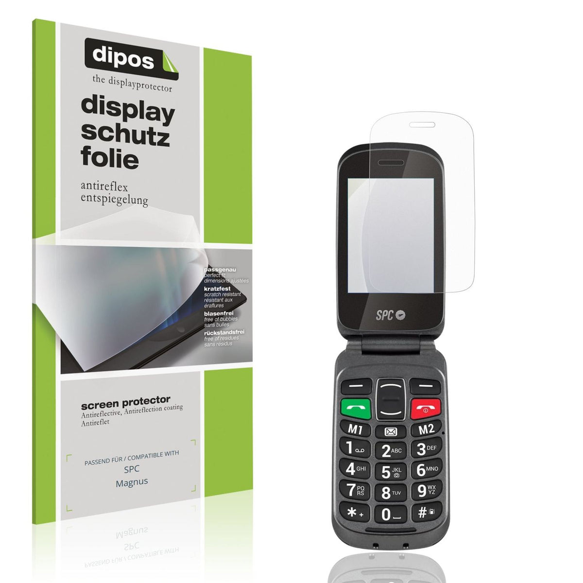 Matte Displayschutzfolie von dipos passend für SPC Magnus, präziser Zuschnitt und blasenfrei montiert