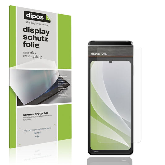 Matte Displayschutzfolie von dipos passend für Sunmi V3e, präziser Zuschnitt und blasenfrei montiert