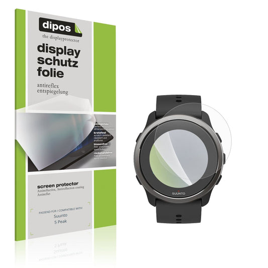 Matte Displayschutzfolie von dipos passend für Suunto 5 Peak, präziser Zuschnitt und blasenfrei montiert