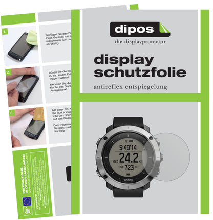 Matte Displayschutzfolie von dipos passend für Suunto Traverse, präziser Zuschnitt und blasenfrei montiert