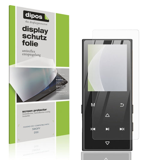 Matte Displayschutzfolie von dipos passend für SWOFY D50, präziser Zuschnitt und blasenfrei montiert