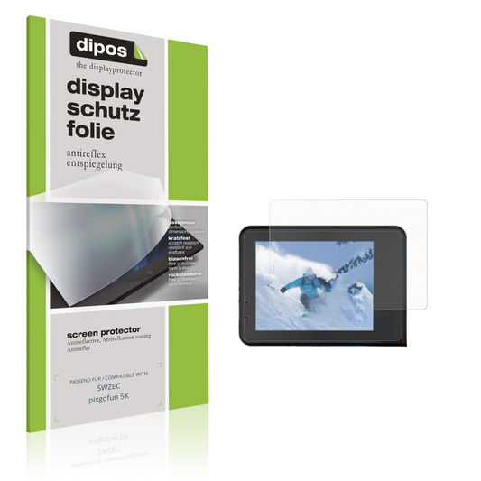 Matte Displayschutzfolie von dipos passend für SWZEC pixgofun 5K, präziser Zuschnitt und blasenfrei montiert