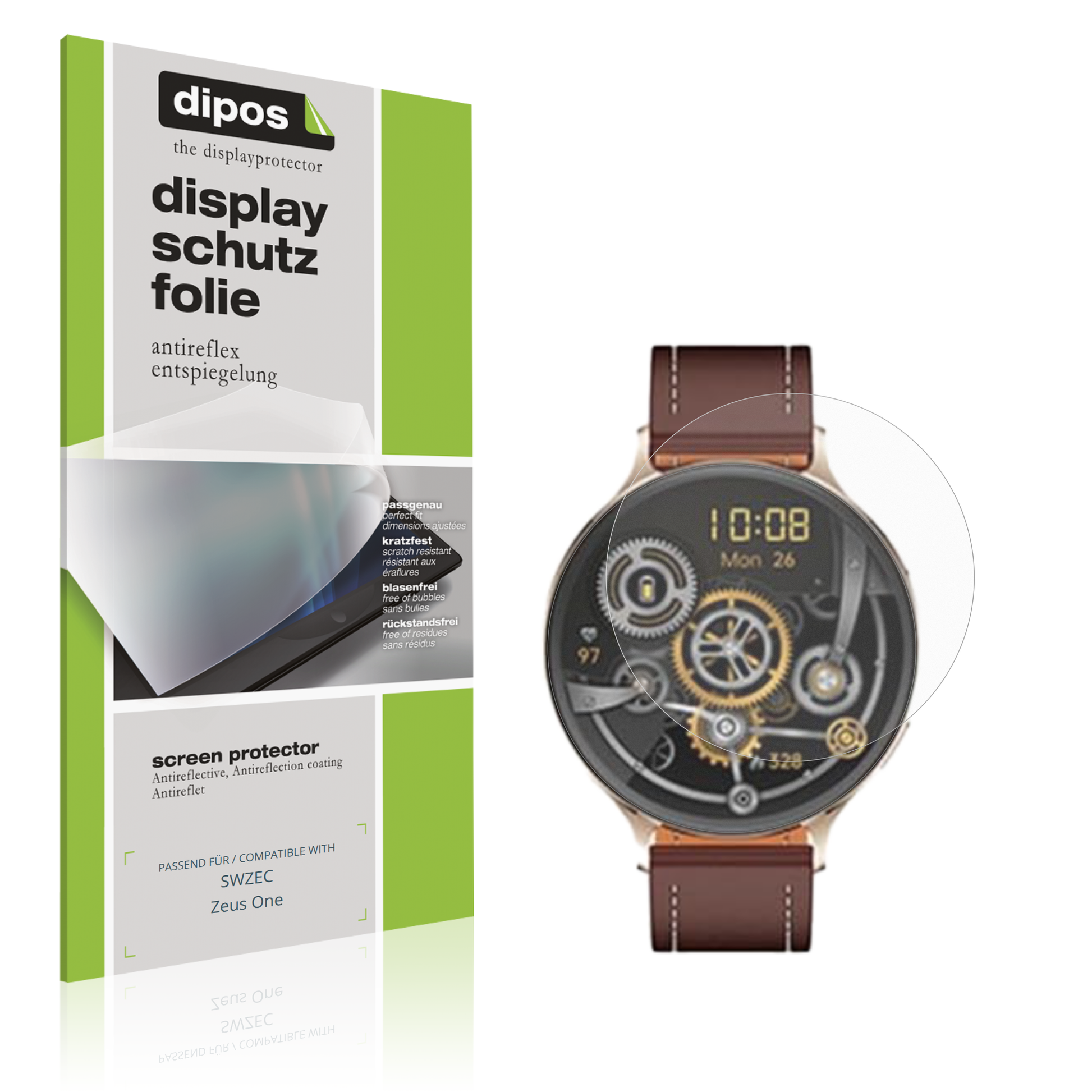 Matte Displayschutzfolie von dipos passend für SWZEC Zeus One, präziser Zuschnitt und blasenfrei montiert