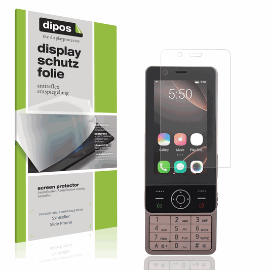 Matte Displayschutzfolie von dipos passend für Sxhlseller Slide Phone, präziser Zuschnitt und blasenfrei montiert