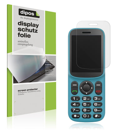 Matte Displayschutzfolie von dipos passend für T185 4G Handy, präziser Zuschnitt und blasenfrei montiert