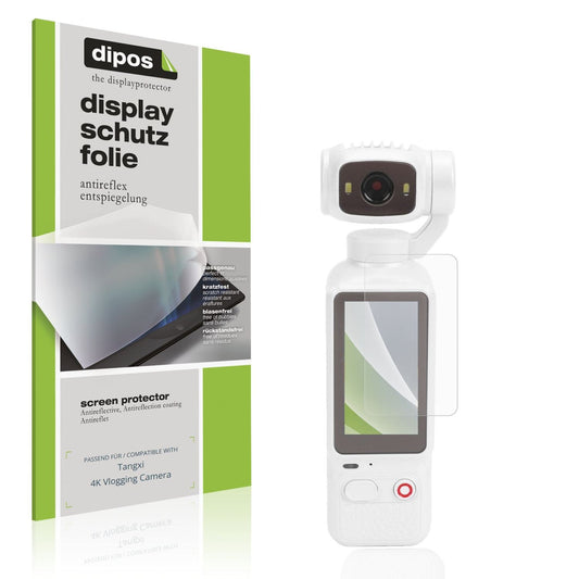 Matte Displayschutzfolie von dipos passend für Tangxi 4K Vlogging Camera, präziser Zuschnitt und blasenfrei montiert