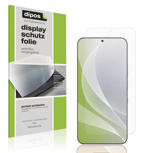 Matte Displayschutzfolie von dipos passend für TCL P80 Ultra 5G, präziser Zuschnitt und blasenfrei montiert