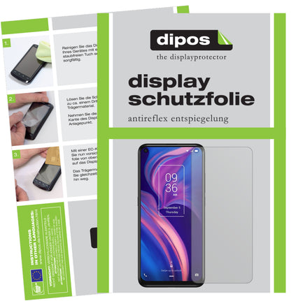 Matte Displayschutzfolie von dipos passend für TCL Plex, präziser Zuschnitt und blasenfrei montiert