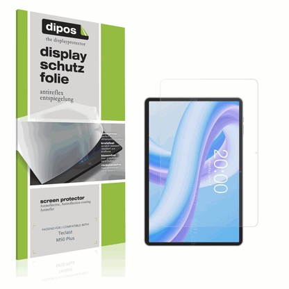 Matte Displayschutzfolie von dipos passend für Teclast M50 Plus, präziser Zuschnitt und blasenfrei montiert