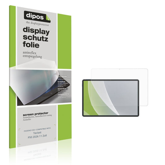 Matte Displayschutzfolie von dipos passend für Teclast P50 2026 11 Zoll, präziser Zuschnitt und blasenfrei montiert