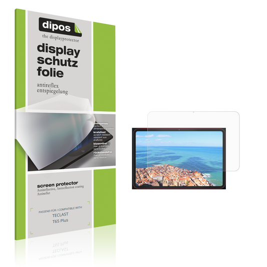 Matte Displayschutzfolie von dipos passend für TECLAST T65 Plus, präziser Zuschnitt und blasenfrei montiert