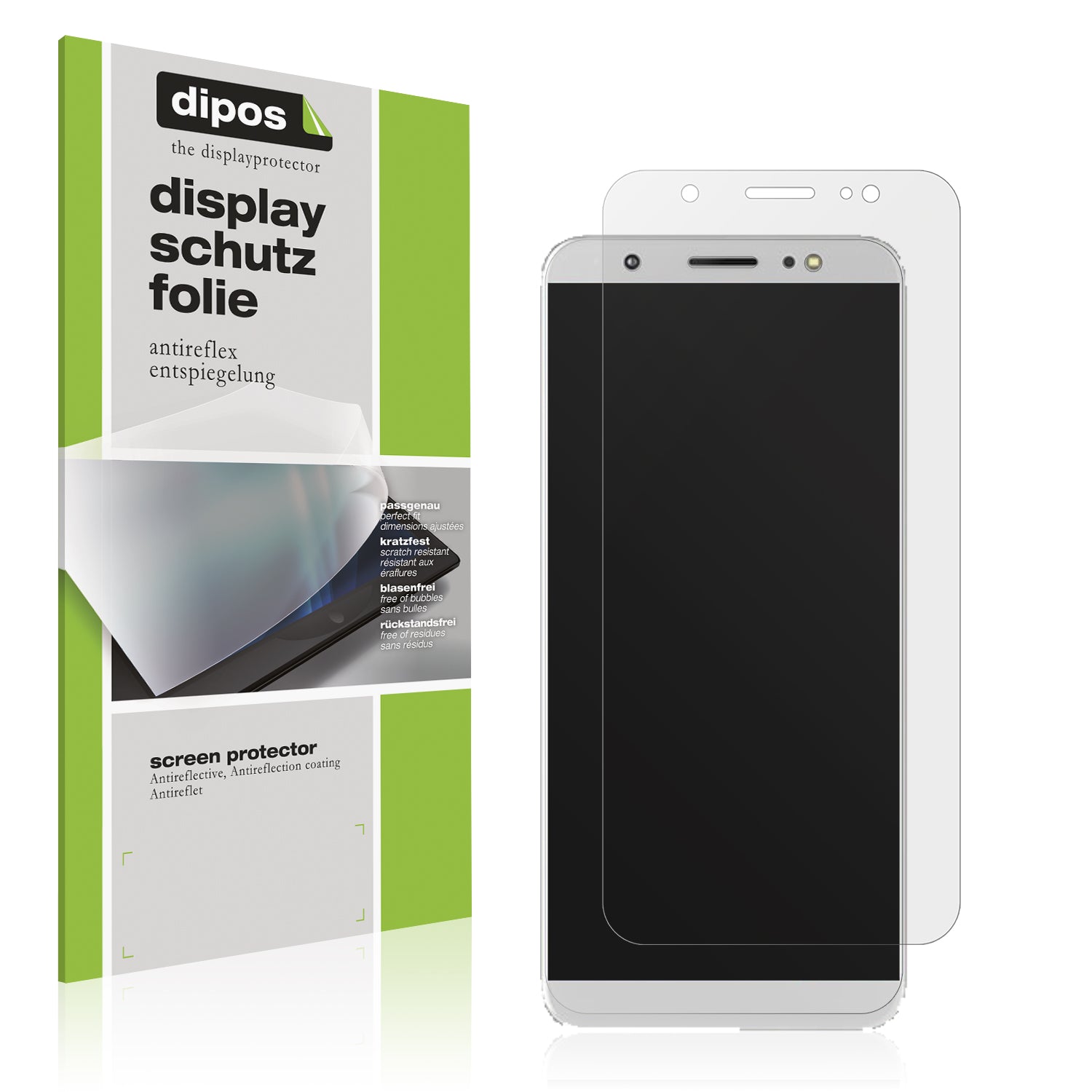 Matte Displayschutzfolie von dipos passend für Tecno Camon I, präziser Zuschnitt und blasenfrei montiert