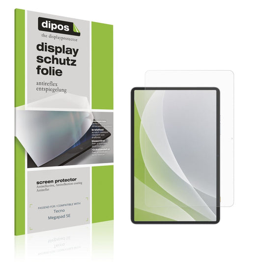 Matte Displayschutzfolie von dipos passend für Tecno Megapad SE, präziser Zuschnitt und blasenfrei montiert