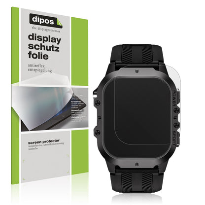 Matte Displayschutzfolie von dipos passend für Tesofit Smartwatch 1.85 Zoll, präziser Zuschnitt und blasenfrei montiert