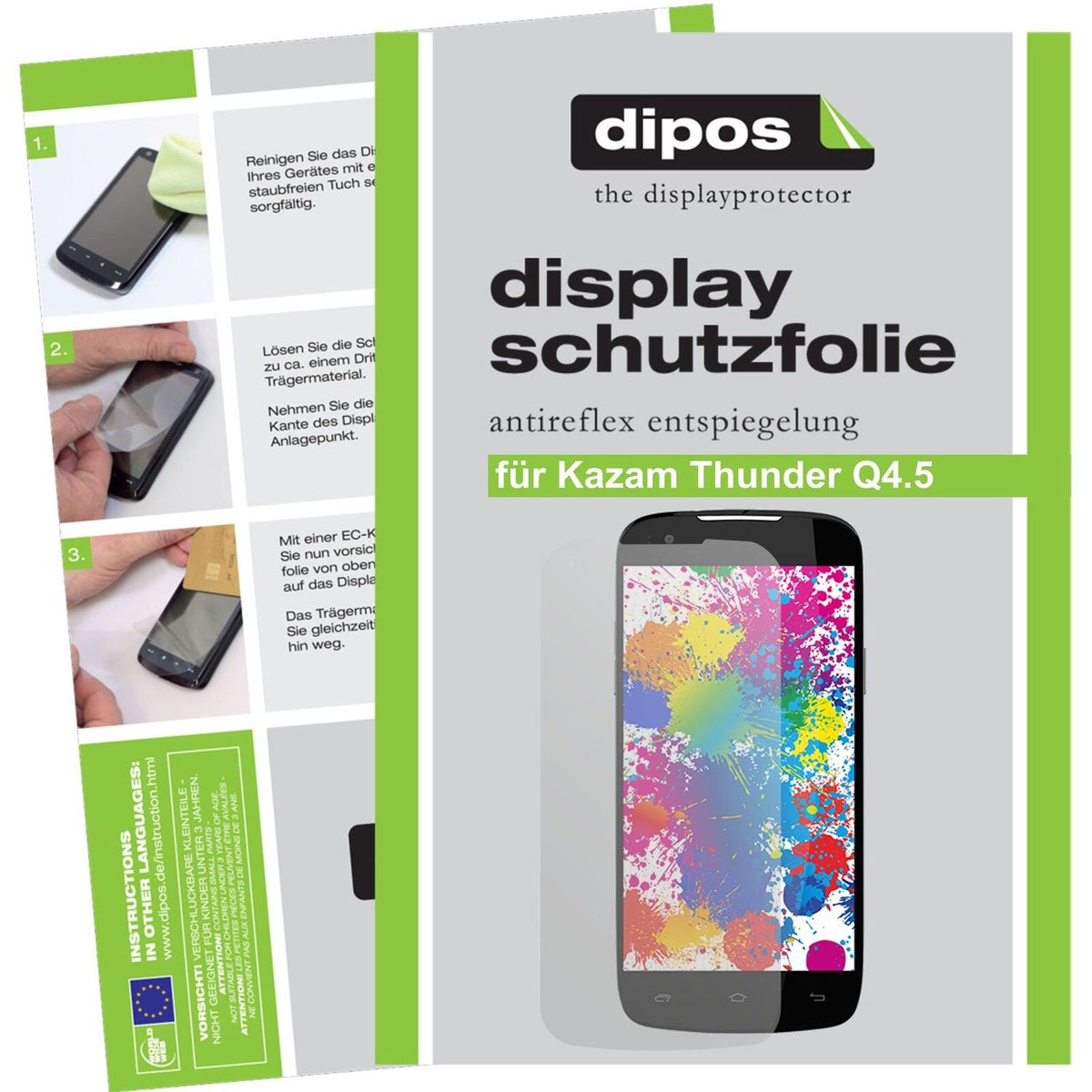 Matte Displayschutzfolie von dipos passend für Thunder Q4.5 Kazam, präziser Zuschnitt und blasenfrei montiert
