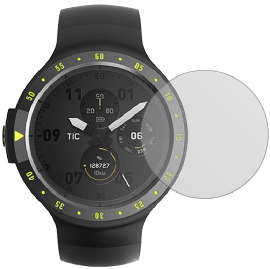 Matte Displayschutzfolie von dipos passend für Ticwatch S Smartwatch, präziser Zuschnitt und blasenfrei montiert