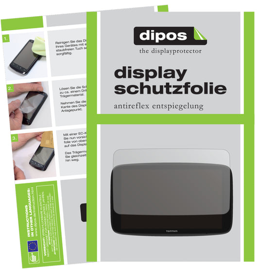 Matte Displayschutzfolie von dipos passend für TomTom GO Discover 7 Zoll, präziser Zuschnitt und blasenfrei montiert