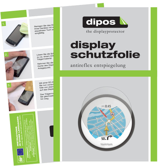 Matte Displayschutzfolie von dipos passend für TomTom Vio, präziser Zuschnitt und blasenfrei montiert