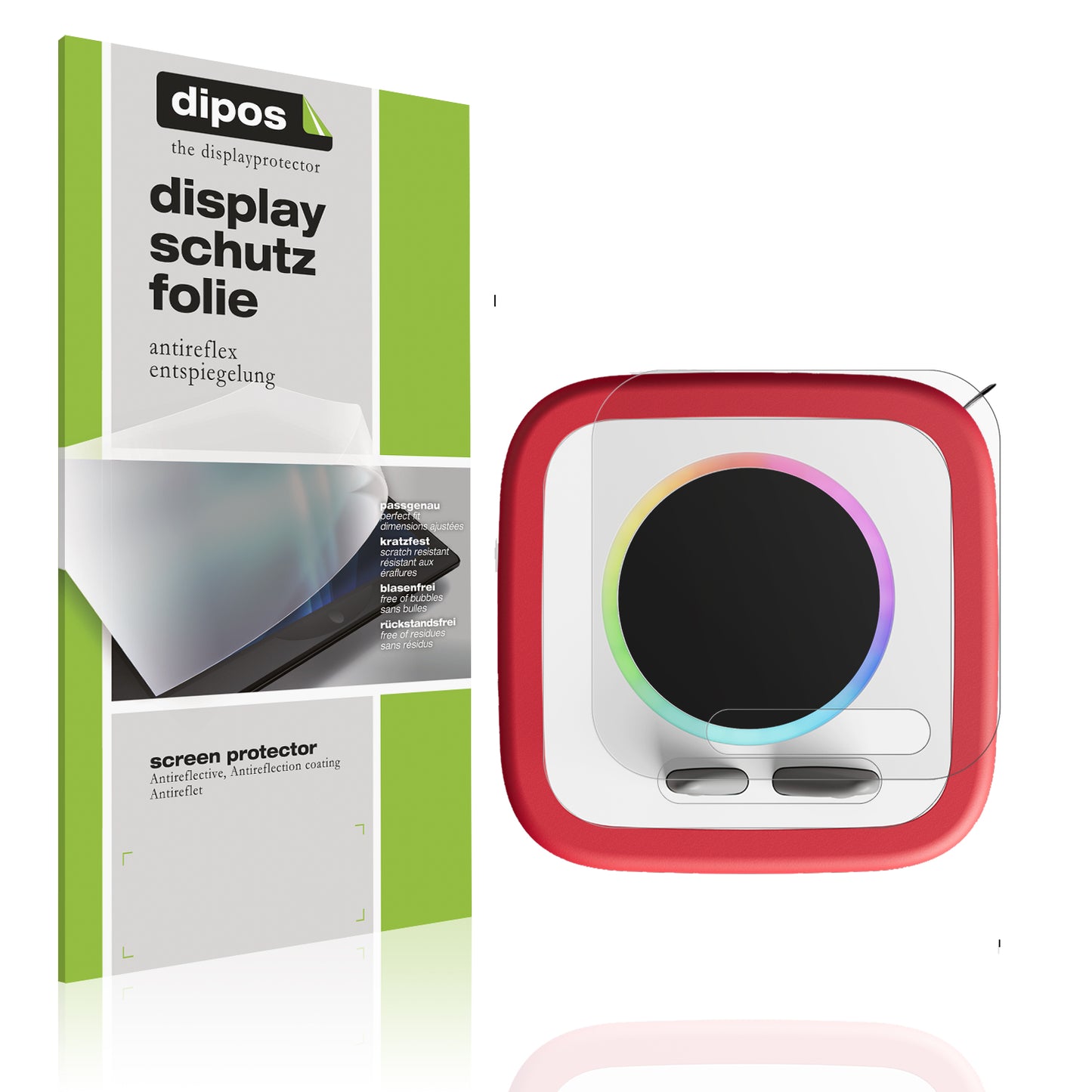 Matte Displayschutzfolie von dipos passend für Toni Toniebox 2, präziser Zuschnitt und blasenfrei montiert