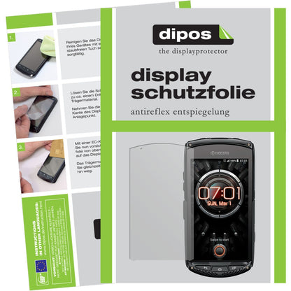 Matte Displayschutzfolie von dipos passend für Torque KC-S701 Kyocera, präziser Zuschnitt und blasenfrei montiert