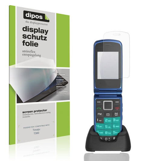 Matte Displayschutzfolie von dipos passend für Tosaju T380, präziser Zuschnitt und blasenfrei montiert